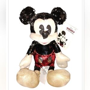 Disney Mickey Mouse Plush Reversible Sequin True Original 15” New With Tags